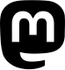Mastodon black stylized "M" logo